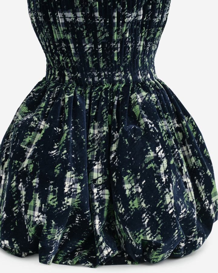 Long Plisseé Velvet Skirt