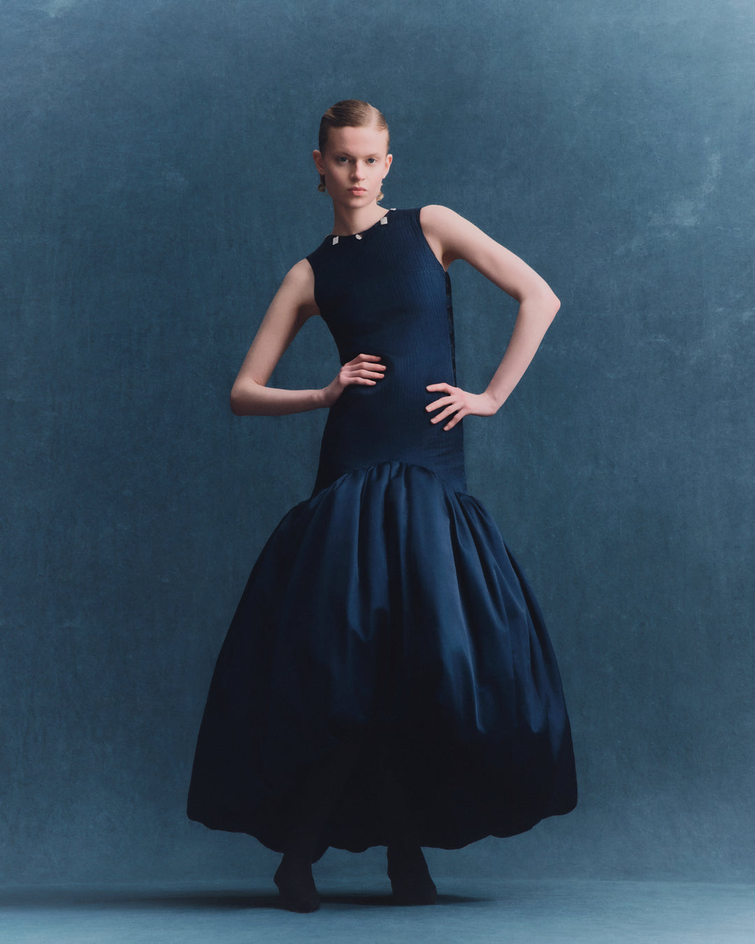 Long Plissée Dress